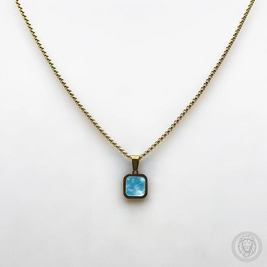 Men's Blue Gemstone Pendant