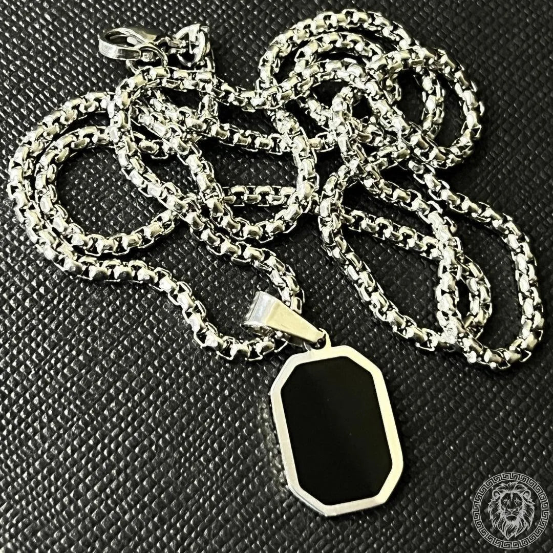 Black Gemstone Pendant - Stylex